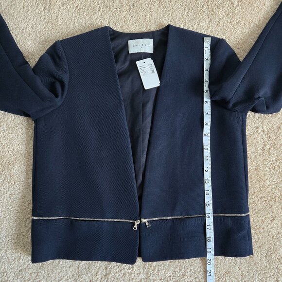 Sandro cropped open front blazer jacket - Picture 8 of 12